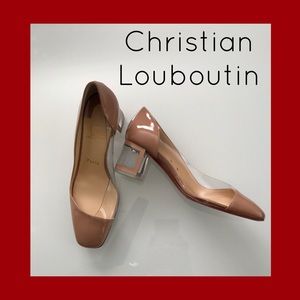 Louboutin Nude/Transparent Provisore Pumps
